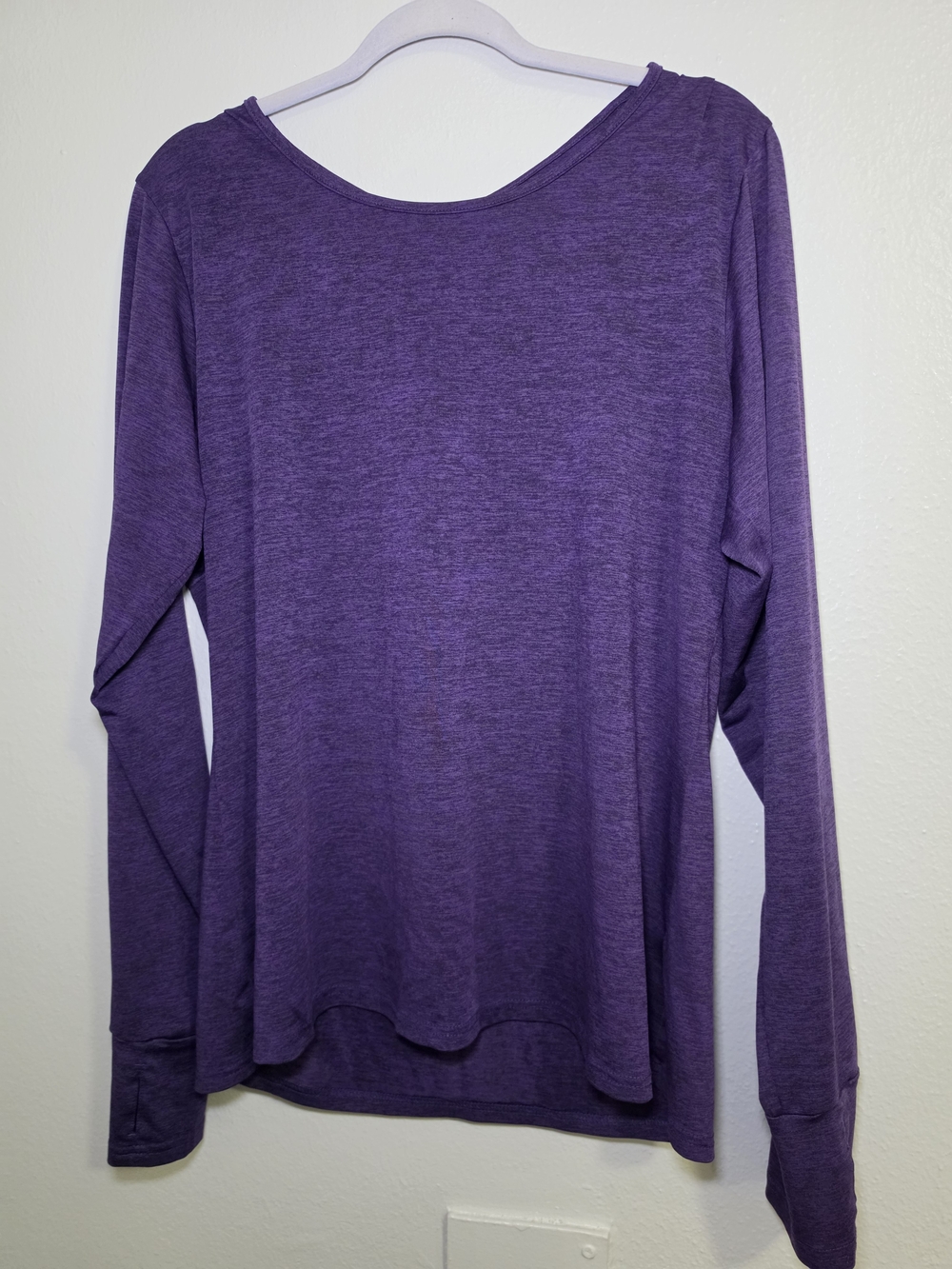 Everyday Women's Long-Sleeve Scoop Neck Top in Purple